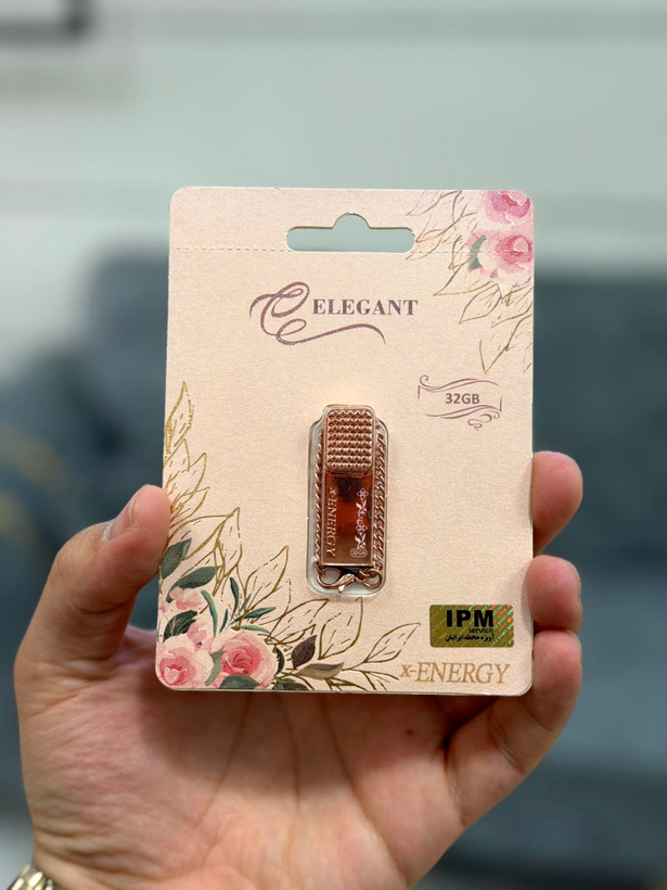 فلش مموری ایکس انرژی مدل ELEGANT | ظرفیت 32 گیگابایت رزگلد با گارانتی مادامالعمر