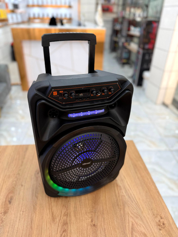 اسپیکر چمدانی بلوتوثی و شارژی KTS-2162 | قدرتمند، همراه با میکروفون و رقص نور RGB