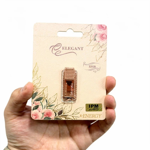 فلش مموری ایکس انرژی مدل ELEGANT | ظرفیت 32 گیگابایت رزگلد با گارانتی مادامالعمر
