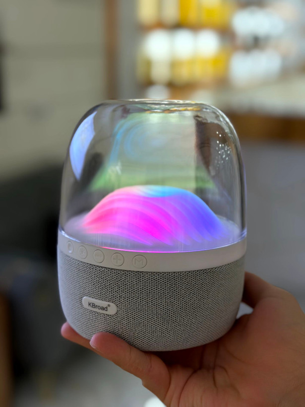 اسپیکر بلوتوثی و دکوراتیو KBroad مدل KTS-1842 | پخش صدای ۳۶۰ درجه و رقص نور LED RGB