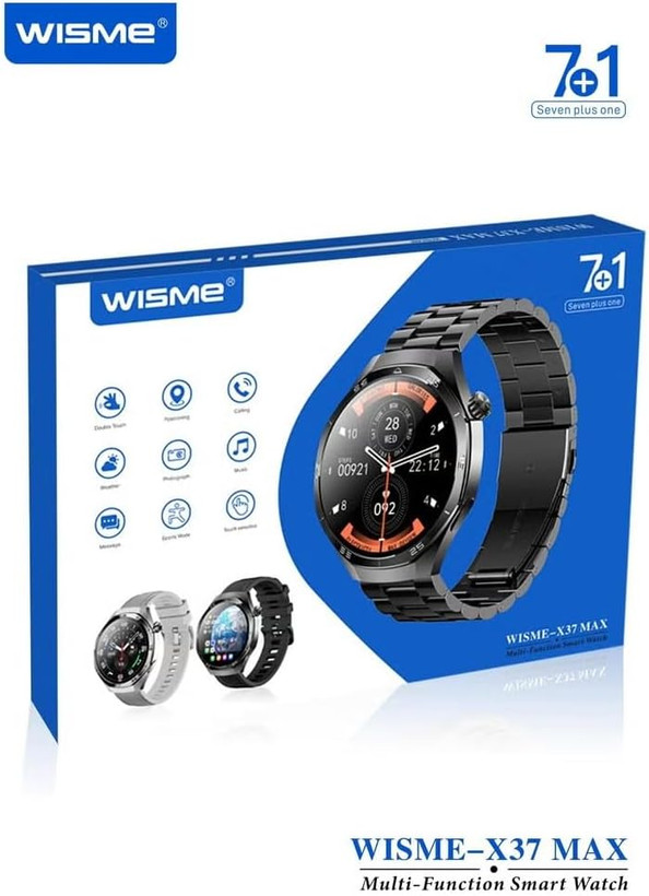 ساعت هوشمند چندمنظوره WISME X37 MAX | پکیج ویژه ۷+۱ (۷ جفت بند متنوع + کابل شارژ)