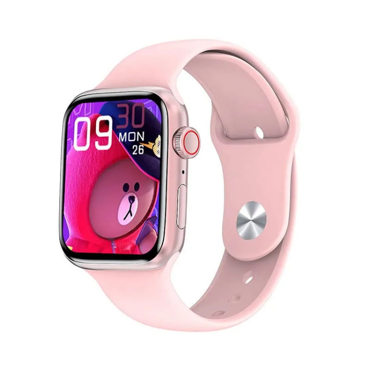 پک لوکس ساعت هوشمند زنانه KEQIWEAR مدل KW73 Mini | ست کامل اپل واچ سری 10 آلمانی به همراه زیورآلات و ۳ بند اضافه