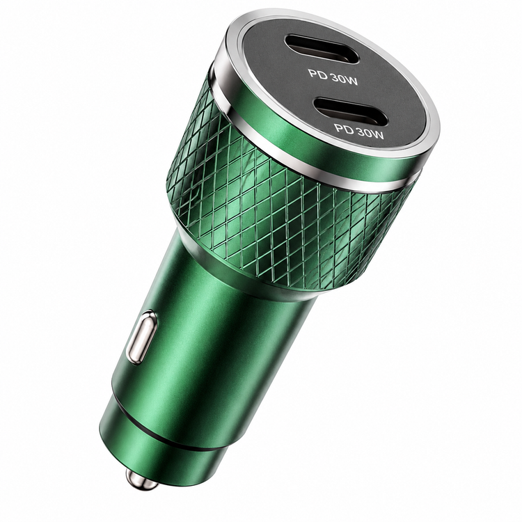 شارژر فندکی سوپر فست شارژ ۶۷ وات VSMART مدل VS-18 | دو پورت تایپ سی (Type-C) با بدنه فلزی