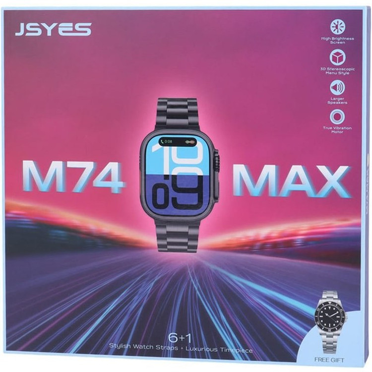 ساعت هوشمند JSYES M74 MAX (بههمراه ساعت هدیه رایگان!) | طراحی DYNAMIC ISLAND و پکیج 6+1