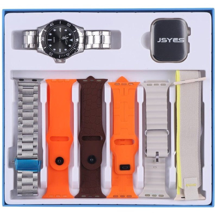 ساعت هوشمند JSYES M75 MAX (پکیج طلایی 6+1) | همراه با ساعت مچی هدیه + 6 بند اختصاصی