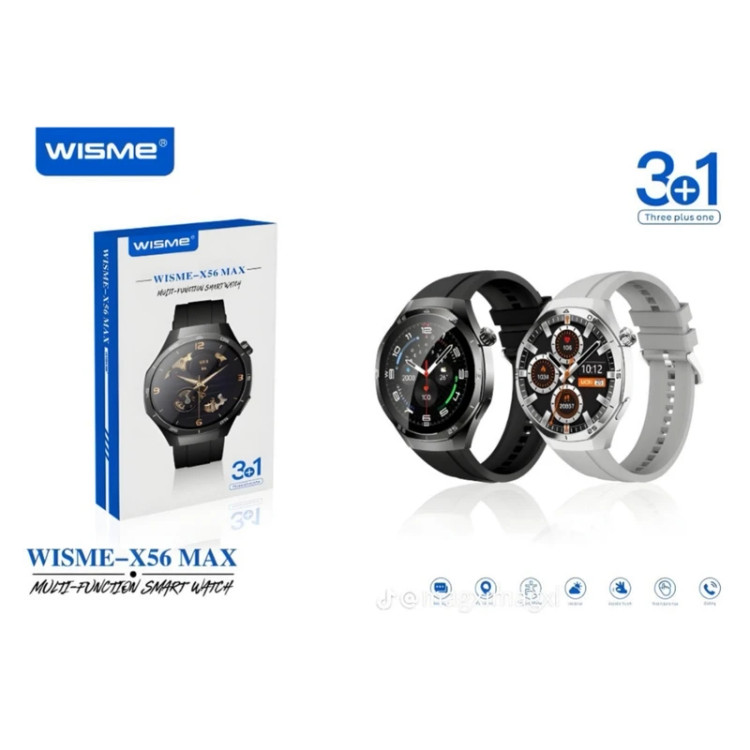 ساعت هوشمند WISME X56 MAX | هوشمندی وزیبایی در دستان شما (پکیج 3+1)