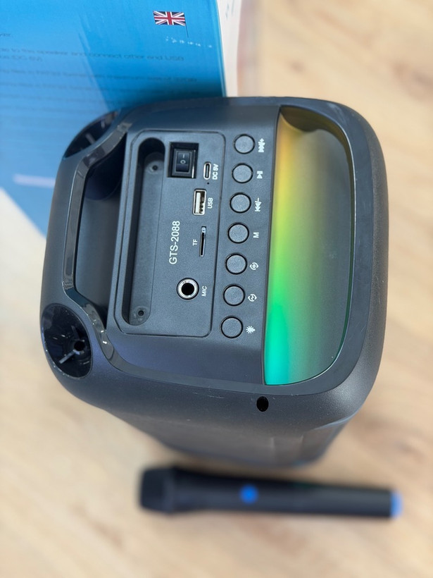 اسپیکر چمدانی گریتنایس GTS-2088 | همراه میکروفون و رقص نور RGB