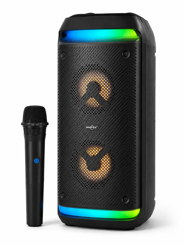 اسپیکر چمدانی گریتنایس GTS-2088 | همراه میکروفون و رقص نور RGB