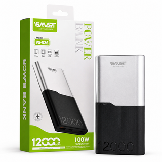 پاوربانک ویسمارت مدل VS-526 | ظرفیت 12000 میلیآمپر ساعت