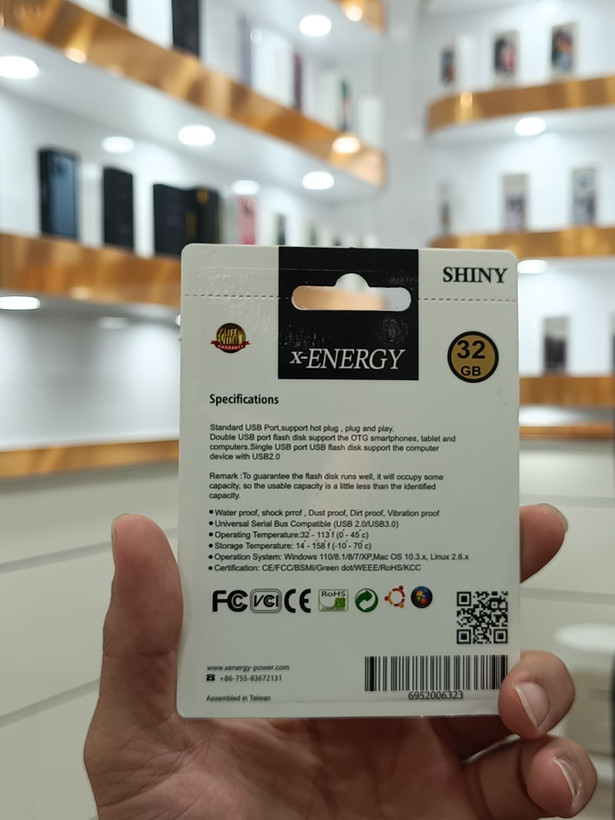فلش مموری x-ENERGY مدل SHINY | ظرفیت 32 گیگابایت USB 3.0 با گارانتی مادامالعمر