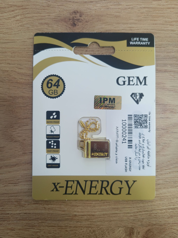 فلش مموری x-ENERGY مدل GEM | ظرفیت 64 گیگابایت با گارانتی مادامالعمر