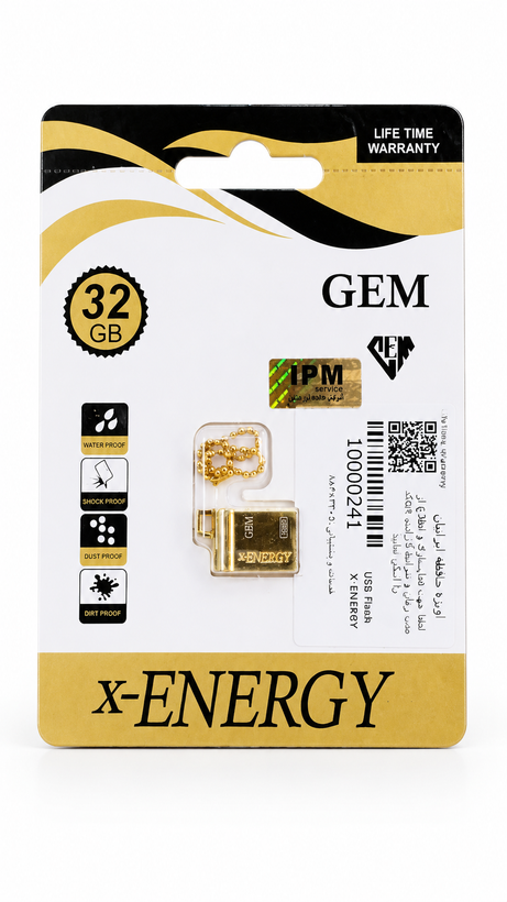 فلش مموری x-ENERGY مدل GEM ظرفیت 32 گیگابایت با گارانتی مادامالعمر