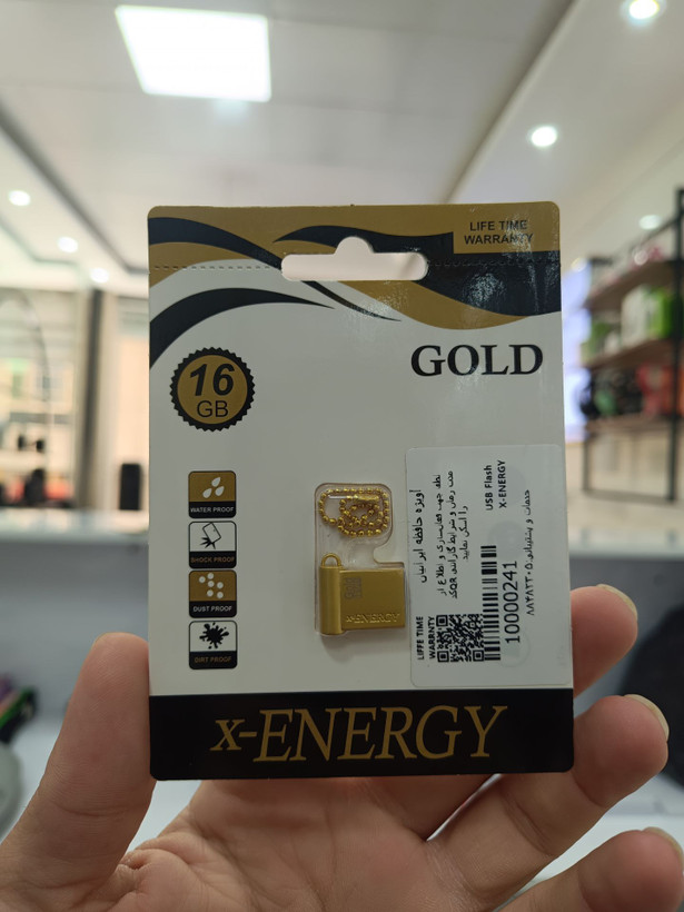 فلش مموری x-ENERGY مدل GOLD ظرفیت 16 گیگابایت با گارانتی مادامالعمر