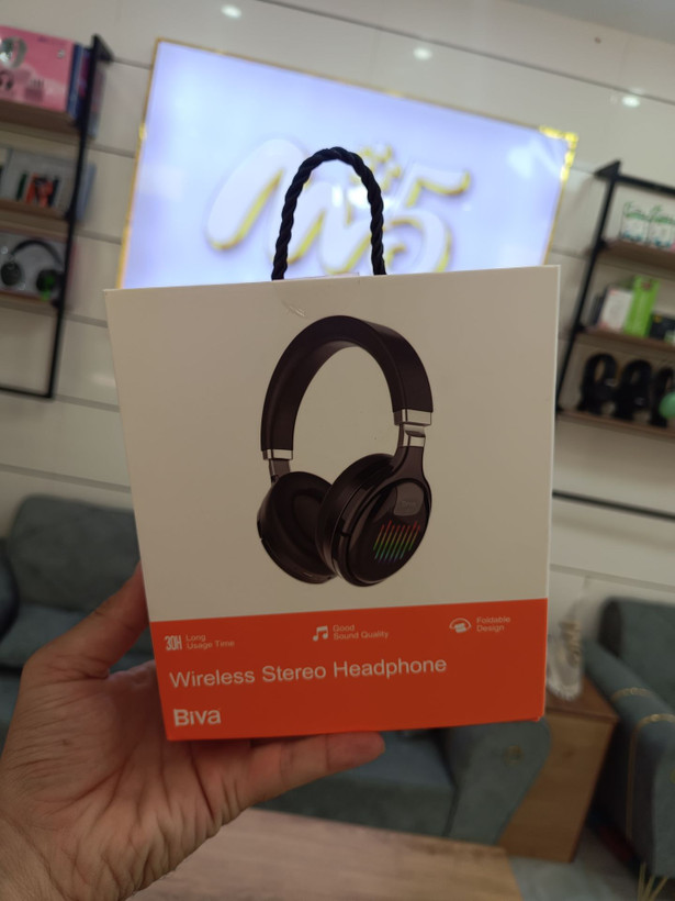 هدفون بیسیم Biva مدل HD-04 بلوتوث 5.3 با پخش 30 ساعته + پشتیبانی از کابل AUX
