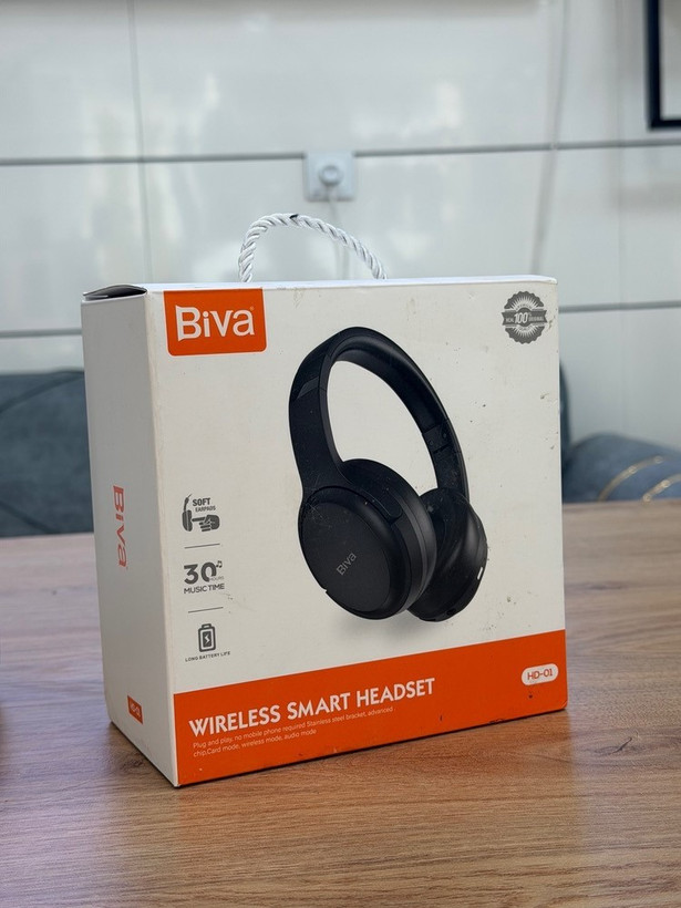 هدفون بیسیم Biva مدل HD‑01 بلوتوث 5.3 با پخش 30 ساعته + پشتیبانی از AUX و کارت حافظه