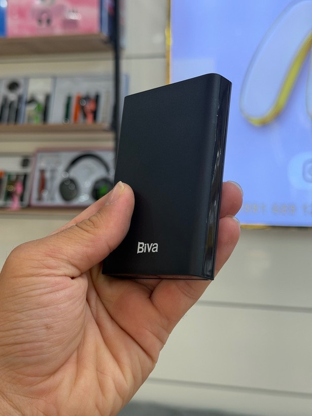 پاوربانک جیبی Biva BP‑013 ظرفیت 10000 میلیآمپر ساعت | شارژ سریع 22.5 وات PD + نمایشگر دیجیتال