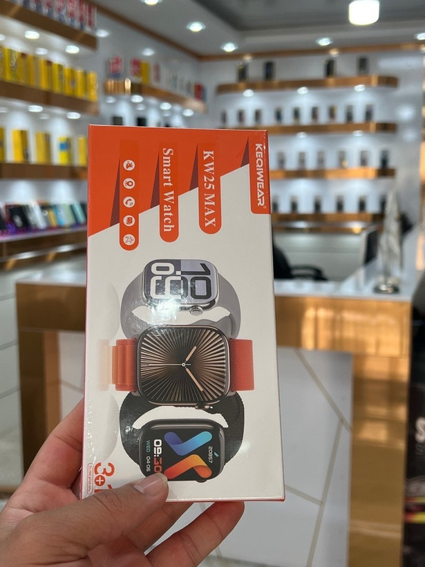 ساعت هوشمند KEQIWEAR مدل KW25 MAX | صفحه 2.01 اینچ | مکالمه بلوتوثی | پکیج 3 بند