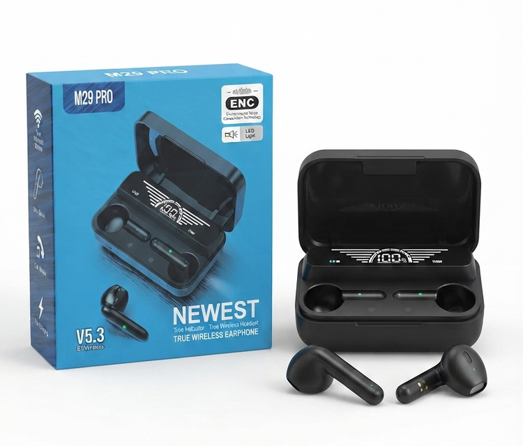 ایرپاد فوقکوچک M29 PRO با نمایشگر دیجیتال و حذف نویز ENC | مدل M29 PRO