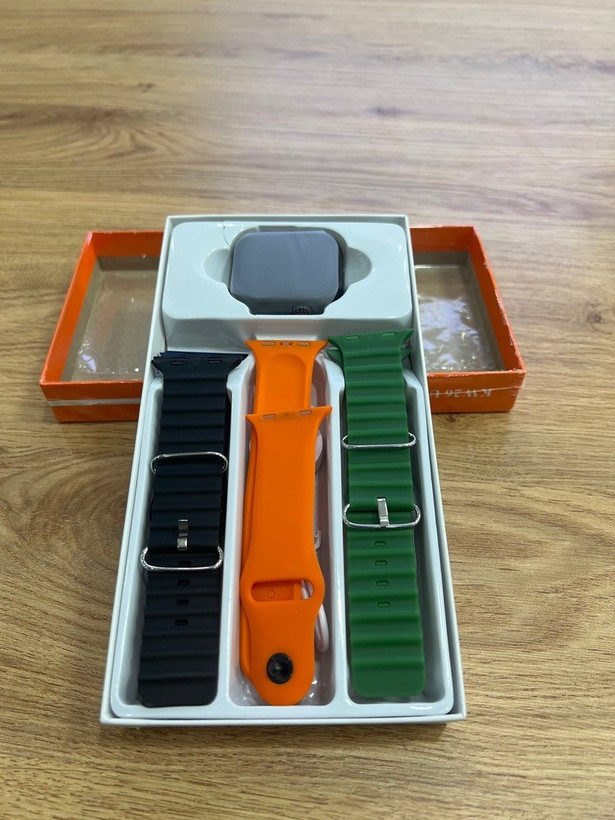 ساعت هوشمند KEQIWEAR مدل KW26 ULTRA 3 با قابلیت مکالمه و GPS | پک اقتصادی ۱+۵