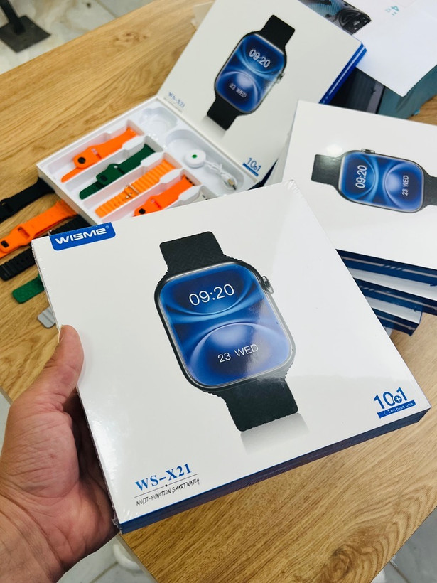 ساعت هوشمند WISME مدل WS-X21 | پک استثنایی 10+1 (یک ساعت + 10 بند متنوع)