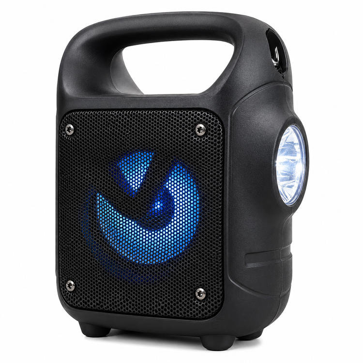 اسپیکر بلوتوثی و قابلحمل KBroad مدل KTS-1185 | مجهز به ورودی میکروفون، رادیو FM، رقص نور LED و خروجی ۵ وات واقعی