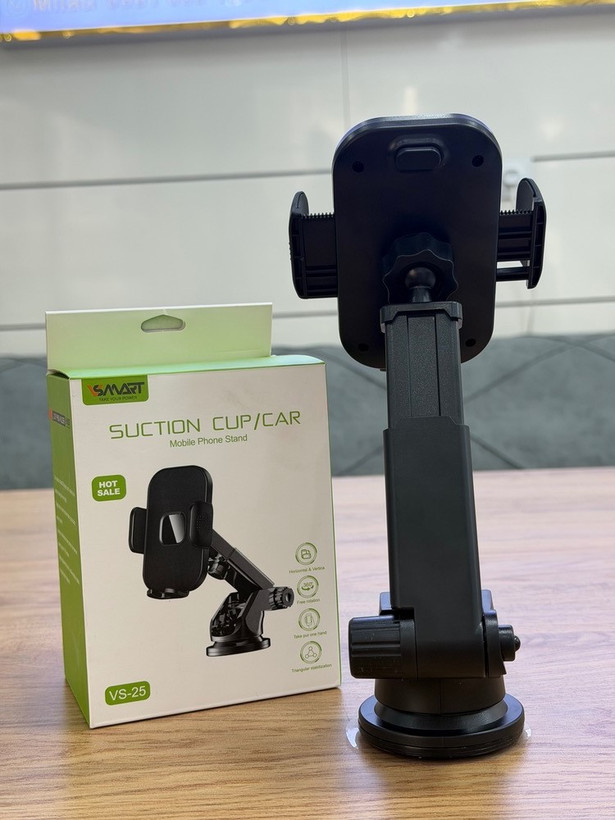 پایه نگهدارنده گوشی موبایل خودرو SAVART مدل VS-25 | هولدر مکنده داشبورد و شیشه | چرخش 360 درجه