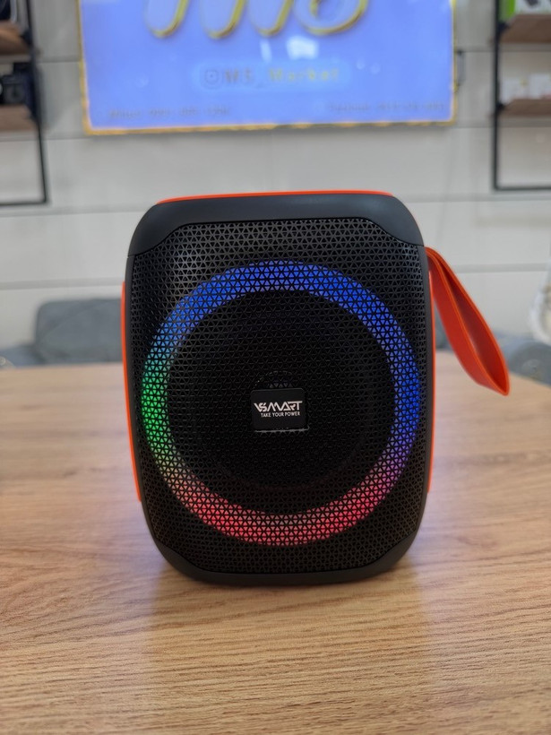اسپیکر بلوتوثی و قابلحمل VSAMART مدل VS-862 | توان خروجی 30 وات | مجهز به استند گوشی و رقص نور RGB