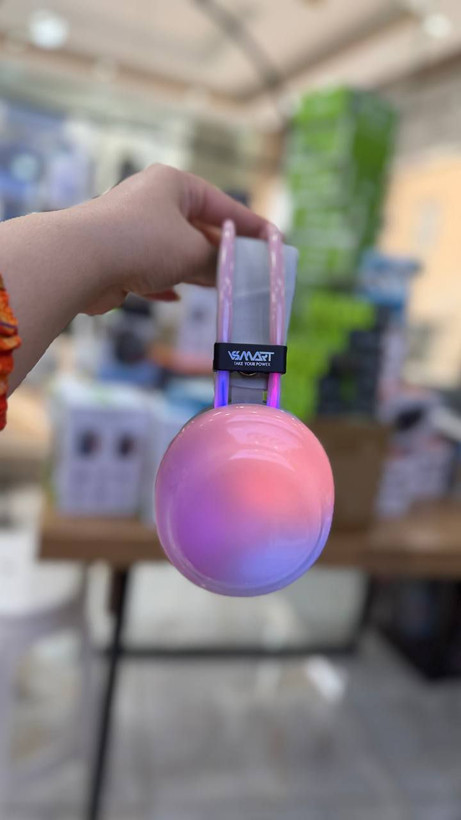 هدفون بلوتوثی و گیمینگ VSAMART مدل VS-911 | مجهز به تکنولوژی Pure Bass و نورپردازی RGB | طراحی تاشو