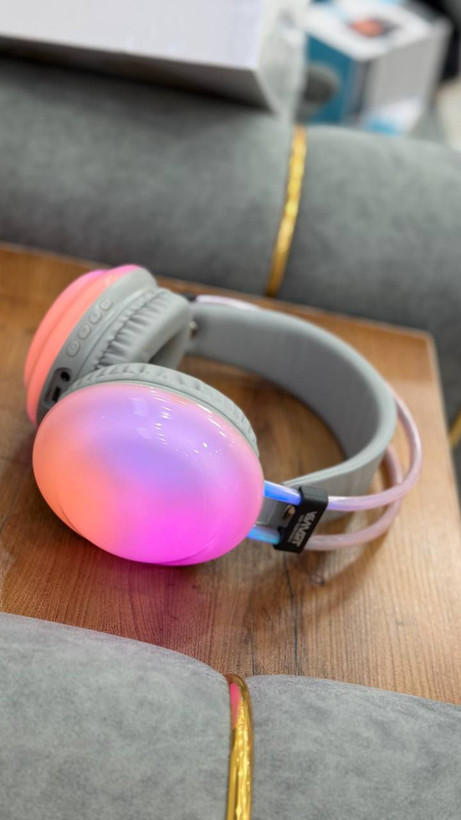 هدفون بلوتوثی و گیمینگ VSAMART مدل VS-911 | مجهز به تکنولوژی Pure Bass و نورپردازی RGB | طراحی تاشو