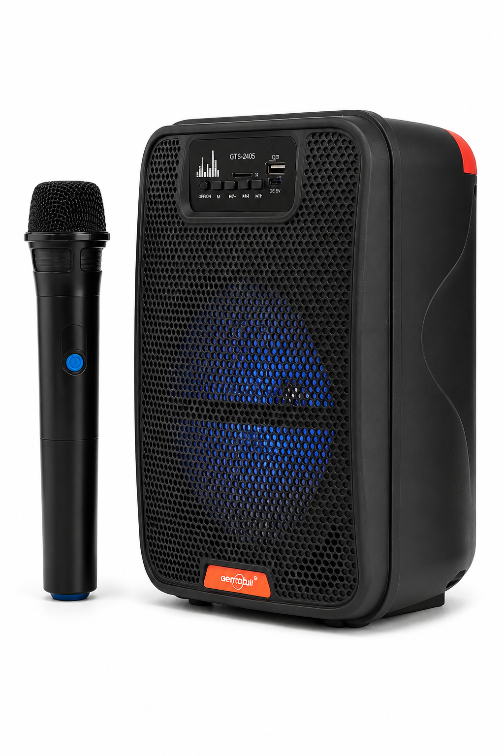 اسپیکر قابل‌حمل GREATNICE مدل GTS-2405 | به همراه میکروفون اختصاصی، درایور ۶.۵ اینچی و قابلیت رقص نور