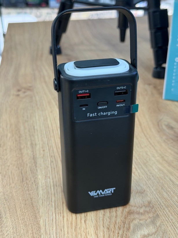پاوربانک VSMART مدل VS-539 ظرفیت 30000mAh | شارژ سریع PD 22.5W، ۴ کابل سرخود، نمایشگر LED، چراغقوه، ۵ لایه حفاظتی