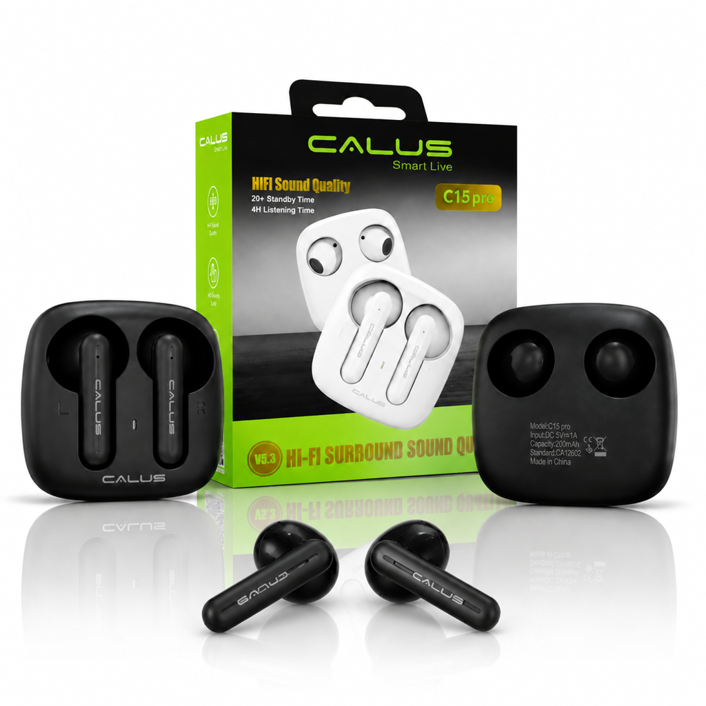 هندزفری بی‌سیم CALUS مدل C15 Pro | بلوتوث 5.3، کنترل لمسی و ENC