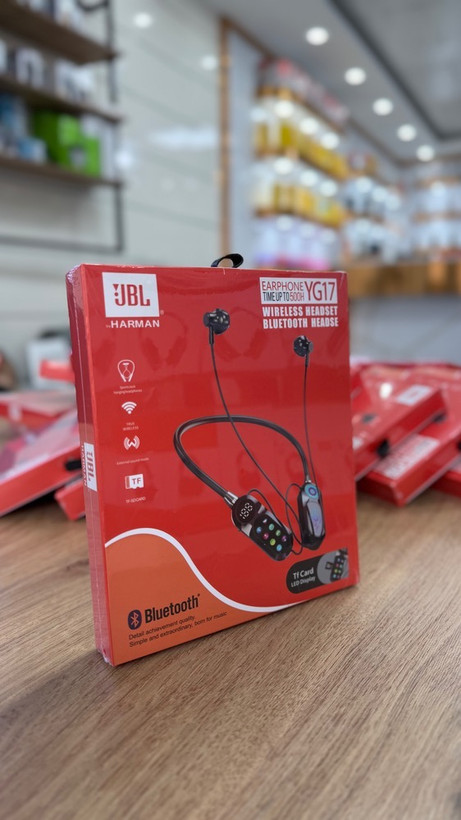 هدفون بیسیم ورزشی JBL Harman مدل YG17 | پشتیبانی از کارت حافظه و نمایشگر LED