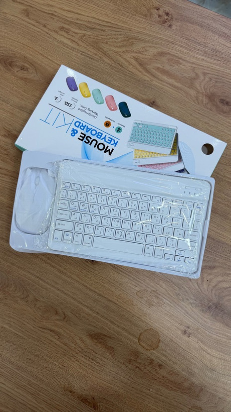 ست ماوس و کیبورد بیسیم بلوتوثی چندکاره (Multi-Device Bluetooth Kit) با نور پسزمینه RGB