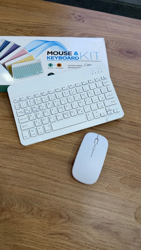 ست ماوس و کیبورد بیسیم بلوتوثی چندکاره (Multi-Device Bluetooth Kit) با نور پسزمینه RGB